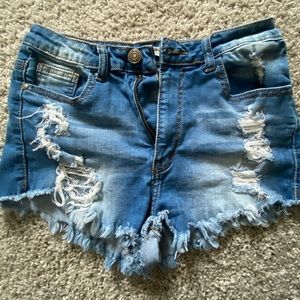 Denim shorts